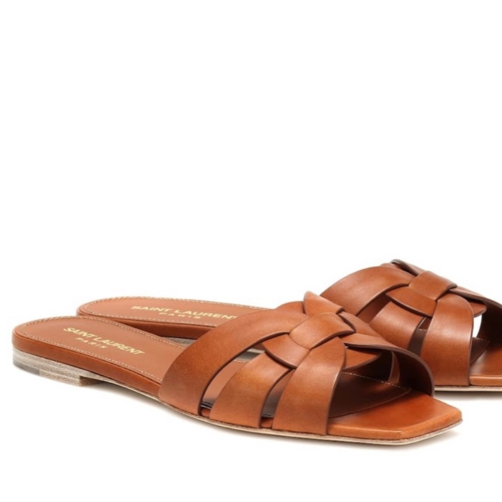 Saint Laurent Tribute Leather Slides